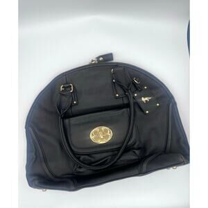 Emma Fox Black Leather Satchel Handbag